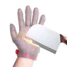 Load image into Gallery viewer, Lightweight Stainless Steel Chainmail Cut Resistant Glove 5 Finger Design