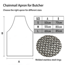 Load image into Gallery viewer, Cut Resistant Chainmail Apron with Stainless Steel Rings for Food Handling