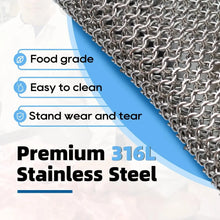 Load image into Gallery viewer, Stainless Steel Chainmail Safety Glove for Kitchen Use 5 Finger Buckle Wrist