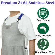 Load image into Gallery viewer, Stainless Steel Chainmail Apron for Cut Protection and Kitchen Safety