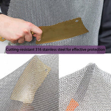 Load image into Gallery viewer, Cut Resistant Chainmail Apron with Stainless Steel Rings for Food Handling