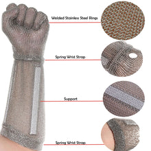 Load image into Gallery viewer, 15cm Stainless Steel Chainmail Cut Resistant Glove for Kitchen Safety